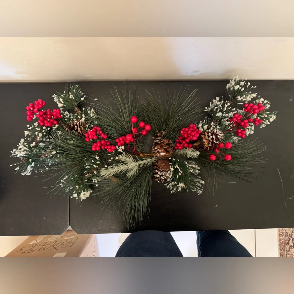 Festive Pine and Berry Holiday Centerpiece
